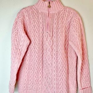 Vintage Aran Crafts Sweater, 100% Merino Wool